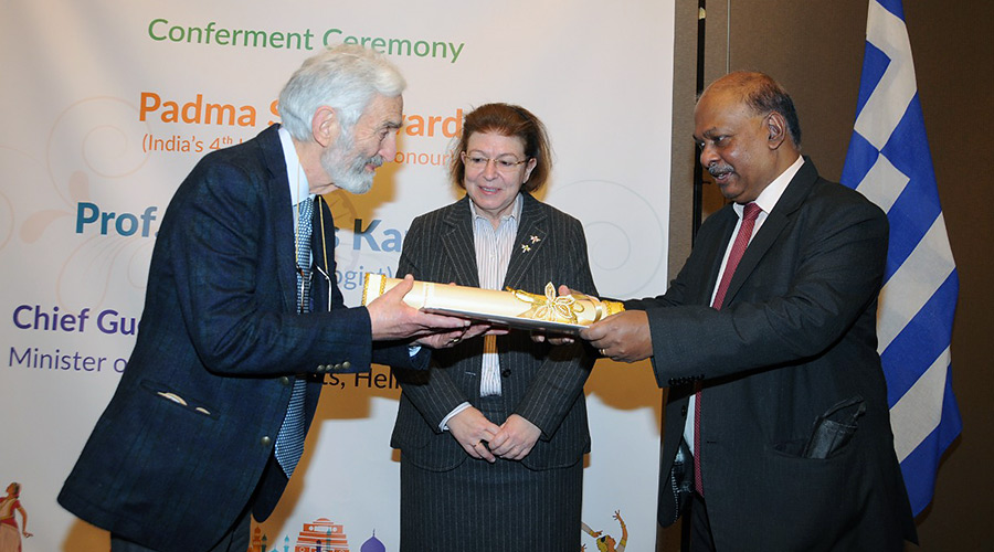 Απονομή του βραβείου “Padma Shri” στον κ. Νίκο Καζάνα